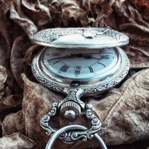 Chaimaa Berdal hand engraved silver pocket watch
