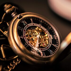 Lucas Santos gold engraved pocket watch